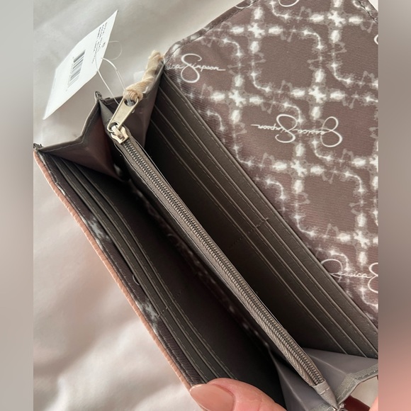 NWT Jessica Simpson Linea Wallet in blush fog - Picture 6 of 7